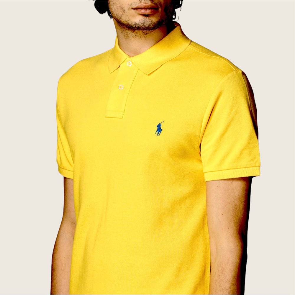 Polo Ralph Lauren Yellow with Navy Blue Pony - Picture 2 of 10